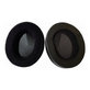 Csere Fülpárnák Audio Technica ATH-M50X, M50XBT, M40X, MSR7 Fejhallgatóhoz, Memóriahab + PU Bőr + Velúr, Fekete, 1 Pár