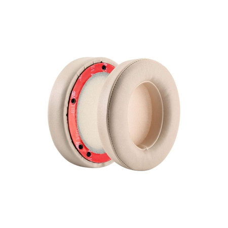 Csere Fülpárnák Beats Studio 2.0 és 3.0 Fejhallgatóhoz, Memóriahab + PU Bőr, Bézs, 1 Pár