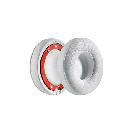 Csere Fülpárnák Beats Solo 4 Fejhallgatóhoz, Memóriahab + PU Bőr, Fehér, 1 Pár