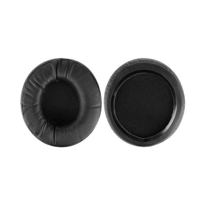 Csere Fülpárnák Beyerdynamic T5P, T70, T90, HS200, RSX700 Fejhallgatóhoz, Memóriahab + PU Bőr, Fekete, 1 Pár