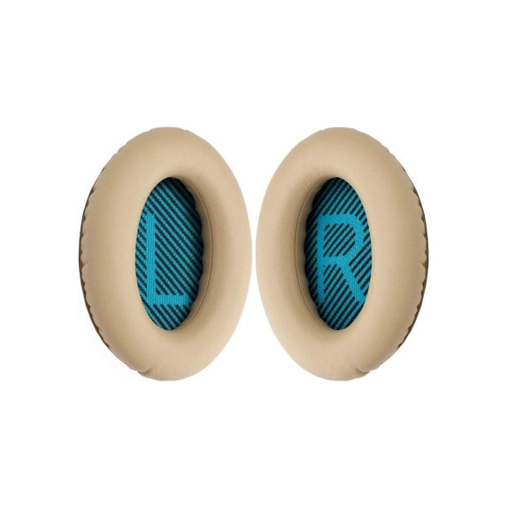 Csere Fülpárnák Bose QuietComfort 2, 15, 25 és 35 Fejhallgatóhoz, Memóriahab + PU Bőr, Khaki, 1 Pár