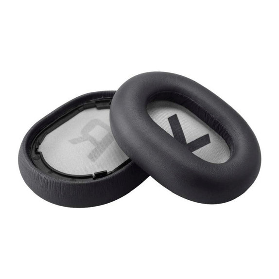 Csere Fülpárnák Plantronics Backbeat Pro 2, SE, 8200 UC Fejhallgatóhoz, Memóriahab + PU Bőr, Fekete, 1 Pár