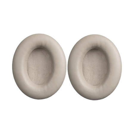 Csere Fülpárnák Sony WH-1000XM3 Fejhallgatóhoz, Memóriahab + PU Bőr, Bézs, 1 Pár