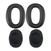 Csere Fülpárnák Sony MDR-1000X, WH-1000XM2 Fejhallgatóhoz, Memóriahab + PU Bőr, Fekete, 1 Pár