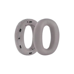 Csere Fülpárnák Sony MDR-1000X, WH-1000XM2 Fejhallgatóhoz, Memóriahab + PU Bőr, Szürke, 1 Pár