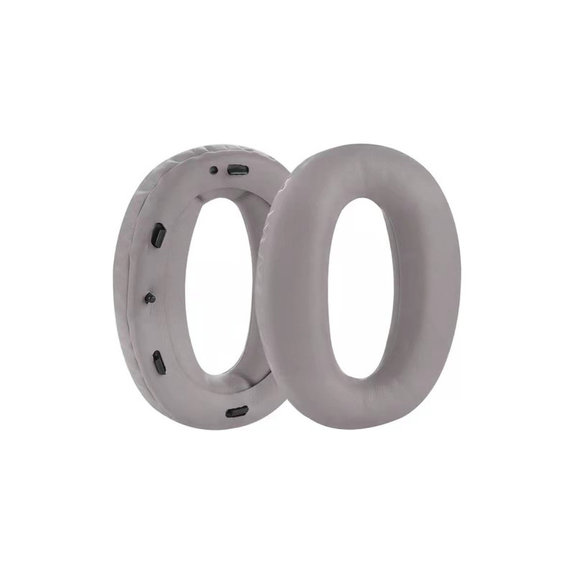 Csere Fülpárnák Sony MDR-1000X, WH-1000XM2 Fejhallgatóhoz, Memóriahab + PU Bőr, Szürke, 1 Pár