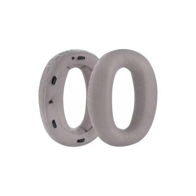 Csere Fülpárnák Sony MDR-1000X, WH-1000XM2 Fejhallgatóhoz, Memóriahab + PU Bőr, Szürke, 1 Pár
