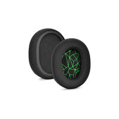 Csere Fülpárnák SteelSeries Arctis 3, 5, 7, 9 Pro Fejhallgatóhoz, Memóriahab + Textil, Fekete / Zöld, 1 Pár