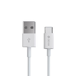 USB / USB-C kábel Smart, 2.1A, 2m, fehér, Devia
