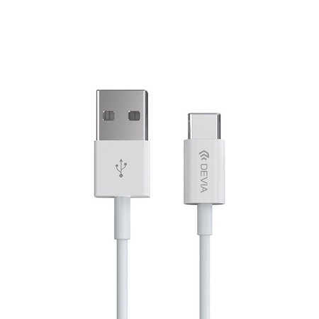 USB / USB-C kábel Smart, 2.1A, 2m, fehér, Devia
