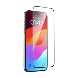 FullCover edzett üveg applikátorral iPhone 15, Devia