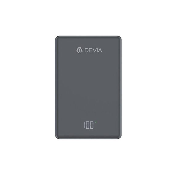 MagSafe PowerBank Extreme Speed Mini kijelzővel, PD 20W, 10000mAh, Space Grey, Devia
