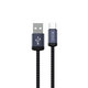 USB / USB-C kábel Gracious, 2.1A, 2m, fekete, Devia