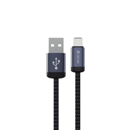 Lightning / USB kábel Gracious, 2,4A, 1m, fekete, Devia