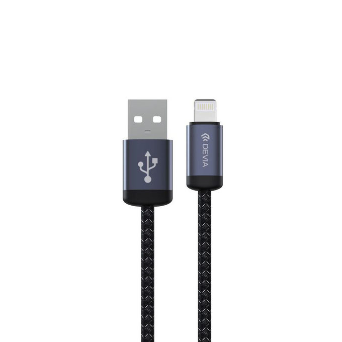 Lightning / USB kábel Gracious, 2,4A, 1m, fekete, Devia