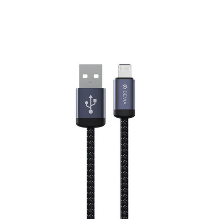 Lightning / USB kábel Gracious, 2,4A, 2m, fekete, Devia