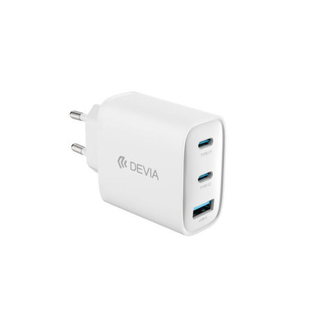 Extreme Speed töltőadapter, 2x USB-C + USB-A, PD 65W, fehér, Devia