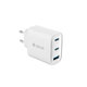 Extreme Speed töltőadapter, 2x USB-C + USB-A, PD 65W, fehér, Devia