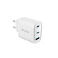 Extreme Speed töltőadapter, 2x USB-C + USB-A, PD 65W, fehér, Devia