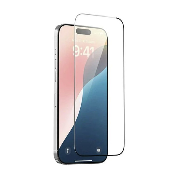 FullCover edzett üveg applikátorral iPhone 17 Pro Max, Devia