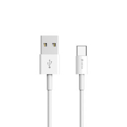 USB / USB-C kábel Smart, 2.1A, 1m, fehér, Devia