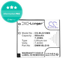 Akkumulátor Leica D-Lux Type 109, Panasonic Lumix DMC-GF3, GX7, LX100, 980mAh, Li-Ion, 7.4V, DMW-BLG10, HQ