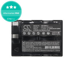 Akkumulátor Nikon D100, D50, D70, D70s, 1300mAh, Li-Ion, 7.4V, EN-EL3, HQ