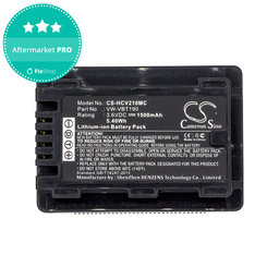 Akkumulátor Panasonic HC-V210, 1500mAh, Li-Ion, 3.6V, VW-VBT190, HQ