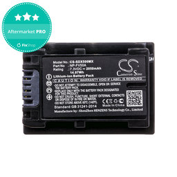 Akkumulátor Sony Fdr-Ax33, Sony Fdr-Ax40, Sony Fdr-Ax45, Sony Fdr-Ax, 2050mAh, Li-Ion, 7.3V, NP-FV50A, HQ