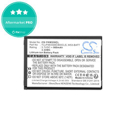 Akkumulátor Yealink W53, W53h, W78h, 900mAh, Li-Ion, 3.7V, W53-BATT, HQ