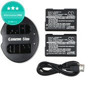 2 db Akkumulátor töltővelNikon Coolpix P7000, P7700, D3100, D3200, D5100, 1030mAh, Li-Ion, 7.4V, EN-EL14, HQ