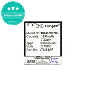 Akkumulátor Alcatel One Touch 997, X Pop, TCL S710, S800, 1950mAh, Li-Ion, 3.7V, TLiB5AF, HQ