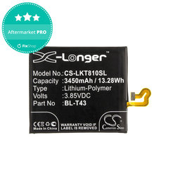 Akkumulátor LG G8S ThinQ, ThinQ Global, 3450mAh, Li-Pol, 3.85V, BL-T43, HQ