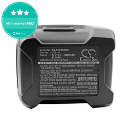 Akkumulátor Dewalt DC528, DC612, DC728, DC830, Wurth BS 14-A, 3000mAh, Li-Ion, 14.4V, DE9141, HQ