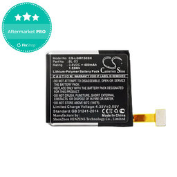 Akkumulátor LG W150, LG Watch Urbane, 400mAh, Li-Pol, 3.8V, BL-S3, HQ