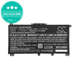 Akkumulátor HP Pavilion 14, 15, 17, 3550mAh, Li-Pol, 11.55V, HT03XL, HQ