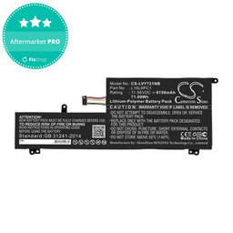 Akkumulátor Lenovo Yoga 720-15, 6150mAh, Li-Pol, 11.56V, L16L6PC1, HQ