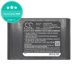 Akkumulátor Dyson DC31, DC34, DC35, DC44, 1500mAh, Li-Ion, 22.2V, 17083-2811, HQ