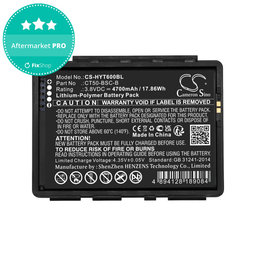 Akkumulátor Honeywell CT50, Dolphin CT60, 4700mAh, Li-Pol, 3.8V, CT50-BSC-B, HQ
