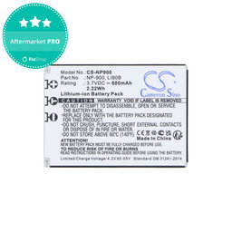 Akkumulátor Agfa, Aosta, Avant, Benq, Minolta, Olympus, Polaroid, 600mAh, Li-Ion, 3.7V, Li-80B, HQ