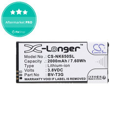 Akkumulátor Nokia Lumia 650, 2000mAh, Li-Ion, 3.8V, BV-T3G, HQ