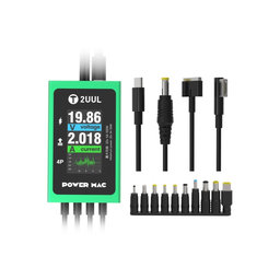 Diagnosztikai tápkábel kijelzővel laptopokhoz, 2UUL PW08