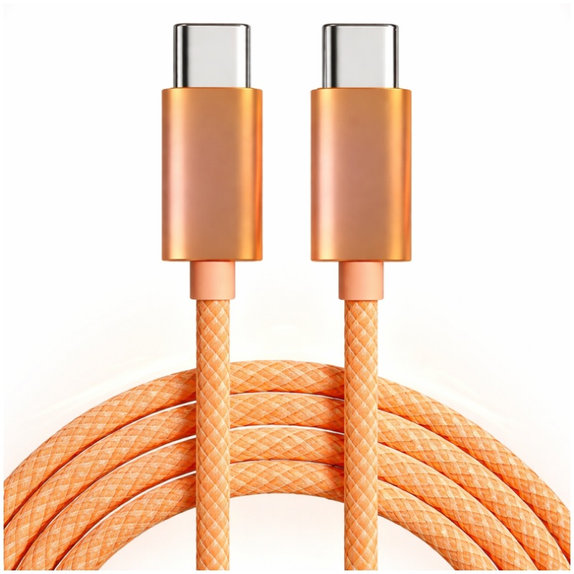 USB-C / USB-C kábel - gyorstöltés, PD 60W, 1 m, narancssárga
