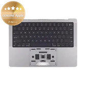 Felső billentyűzetkeret MacBook Pro 14", A2918 (2023), US billentyűzettel és akkumulátorral, Space Gray, 661-35708, Genuine Apple