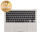 Felső billentyűzetkeret MacBook Air 13", A3113 (2024), US billentyűzettel és akkumulátorral, Starlight, 661-40229, Genuine Apple