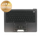 Felső billentyűzetkeret MacBook Pro 14", A3185 (2024), US billentyűzettel és akkumulátorral, Space Black, 661-50210, Genuine Apple