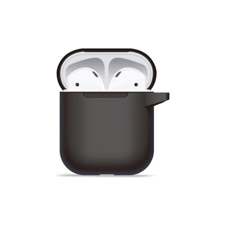 Szilikon tok, AirPods 1 és 2, fekete