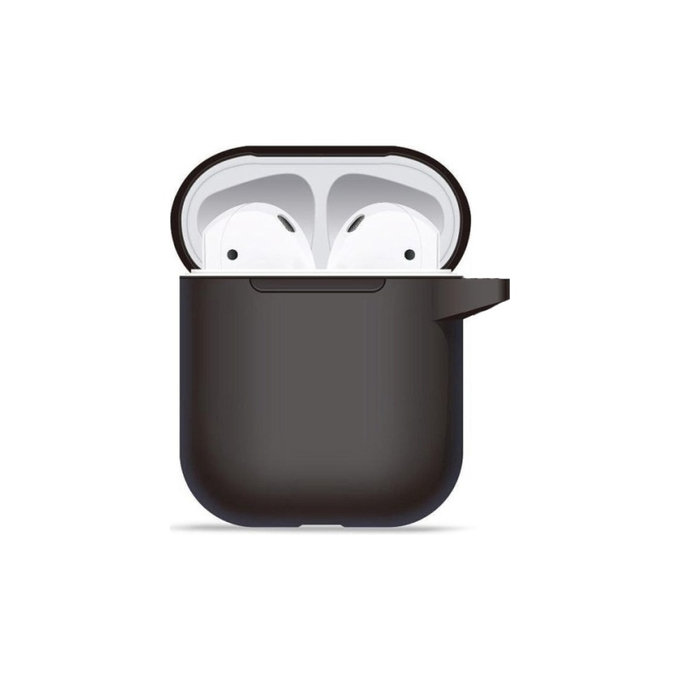 Szilikon tok, AirPods 1 és 2, fekete