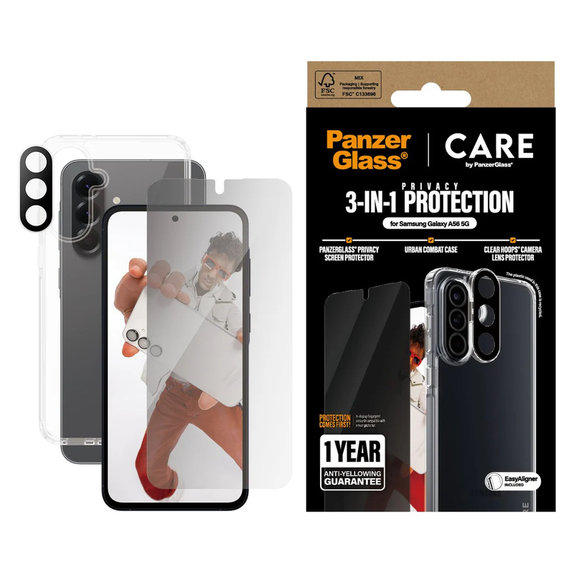 Bundle 3 az 1-ben Privacy Samsung Galaxy A56 5G készülékhez, PanzerGlass