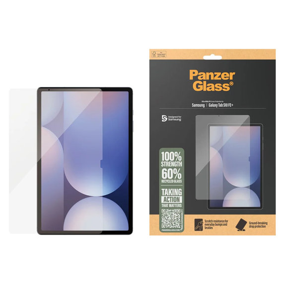Edzett üveg UWF Samsung Galaxy Tab S10 FE+ készülékhez, Átlátszó, PanzerGlass